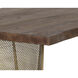 Mickey 90 X 40 inch Smoke Brown / Antique Brass Dining Table